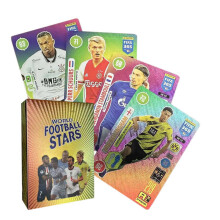 (55pcs Colorful Football Cards) World Cup Football Card Basketball Super Stars Cards 55PCS Collection League Cards Toy Kids Gift