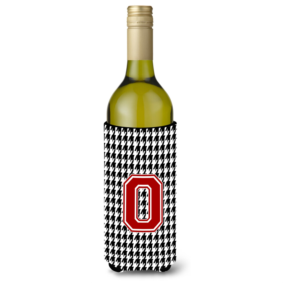 Monogramm - Hahnentritt Initiale O Weinflasche Getr Nkeisolator Getr Nkeisolator Hugger-image