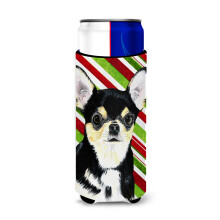 Chihuahua Candy Cane Holiday Christmas Ultra Beverage izoltory pro tenk plechovky SC9359MUK