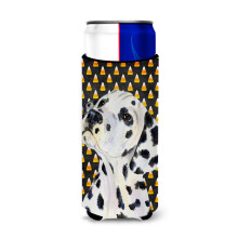 Dalmatian Candy Corn Halloween Portrait Ultra Beverage Insulators for slim cans SS4286MUK