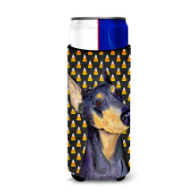 Doberman Candy Corn Halloween Portrait Ultra Beverage Insulators for slim cans SS4288MUK
