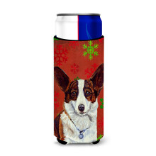 Corgi Red and Green Snowflakes Przdninov Vnoce Ultra npojov izoltory pro tenk plechovky LH9333MUK