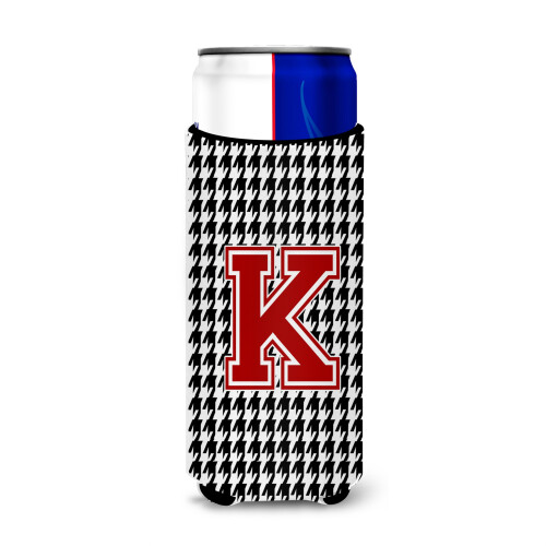 Monogram - Houndstooth Letter K Ultra Beverage Isolatorer til slanke d?ser CJ1021-KMUK