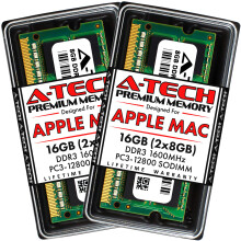A-Tech 16GB Kit 2x8GB RAM for Apple MacBook Pro Mid 2012 iMac Late 2012 Early/Late 2013 Late 2014 Mid 2015 Mac Mini Late 2012 | DDR3 1600MHz PC3-