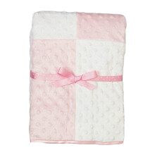 Spasilk h?vet prik t?ppe baby t?ppe med satin trim minky baby t?ppe lyser?d