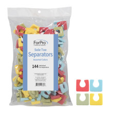 ForPro Sole-t?separatorer Assorterede farver Individuelle pedicure-t?separatorer 1 B x 1 L 144-Count