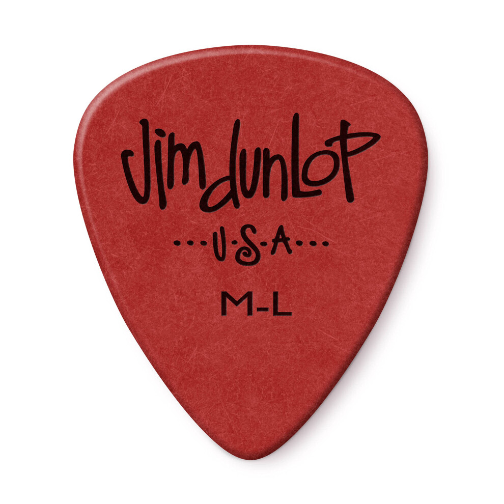 Jim Dunlop 479RML Poly Picks  Red  Medium/Light  72/Bag