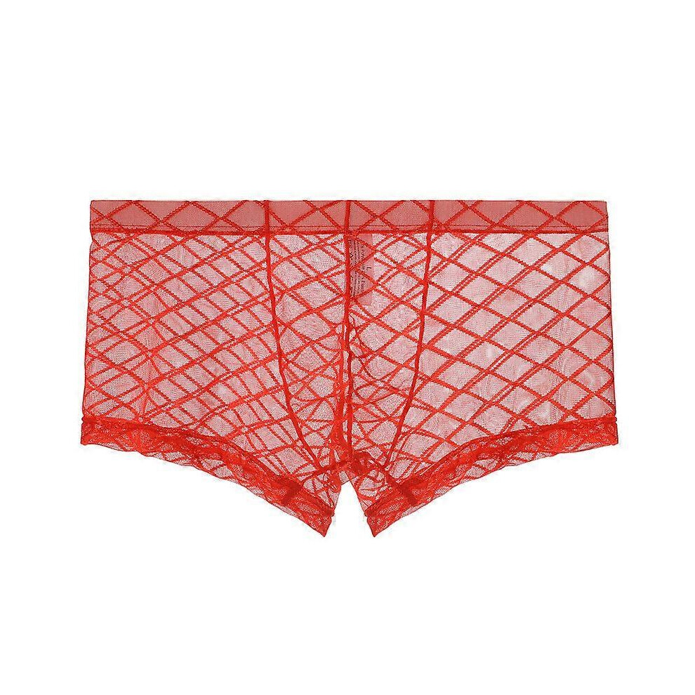 (XL,Rouge)Caleçon Boxeur Homme Taille Moyenne en Maille Stretch Caleçon Boxeur Sous-Vêtements