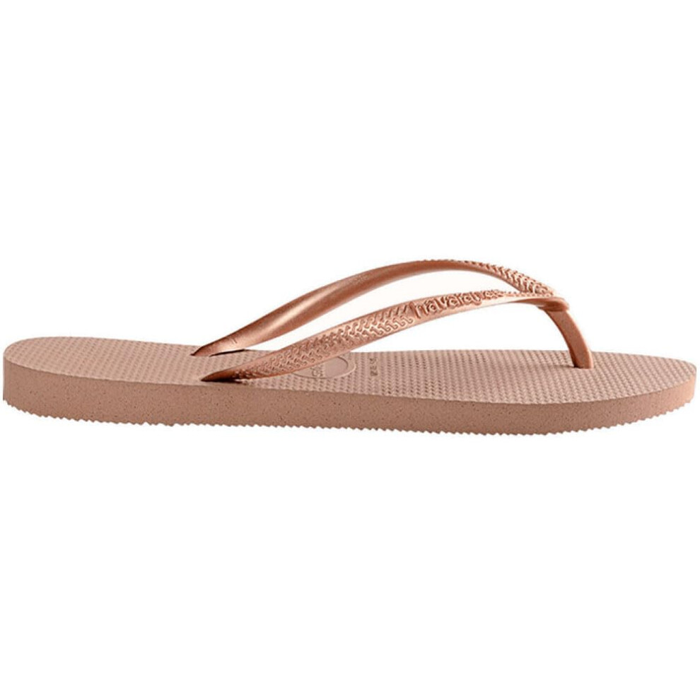 Havaianas Slim Women's Slippers  Rose Gold 5/6 US Women