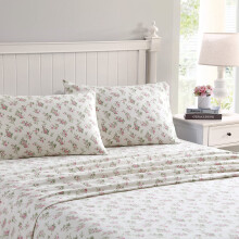 Laura Ashley Home - Twin Sheets cotton Flannel Bedding Set Brushed for Extra Softness comfort Audrey Twin