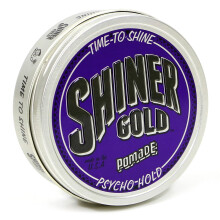 Shiner Gold Psycho Hold Pomade Extreme Hold High Shine Kokosnootgeur op waterbasis 4oz