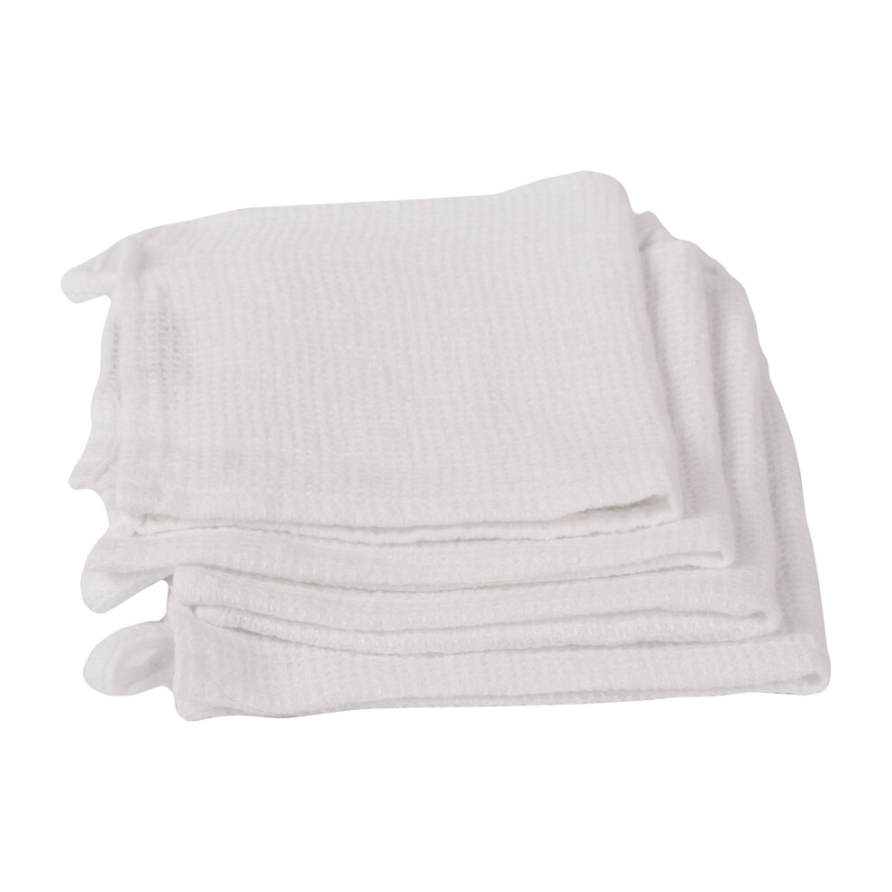 Wash Cloths X4 100% Linen 12 By 12-Inch Optical White Linenme