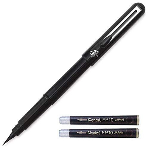 Pentel Pentel Arts F???t? St??? Pocket Brush Medium Point 1 St??? & 2 ??ta??a?t??? 1