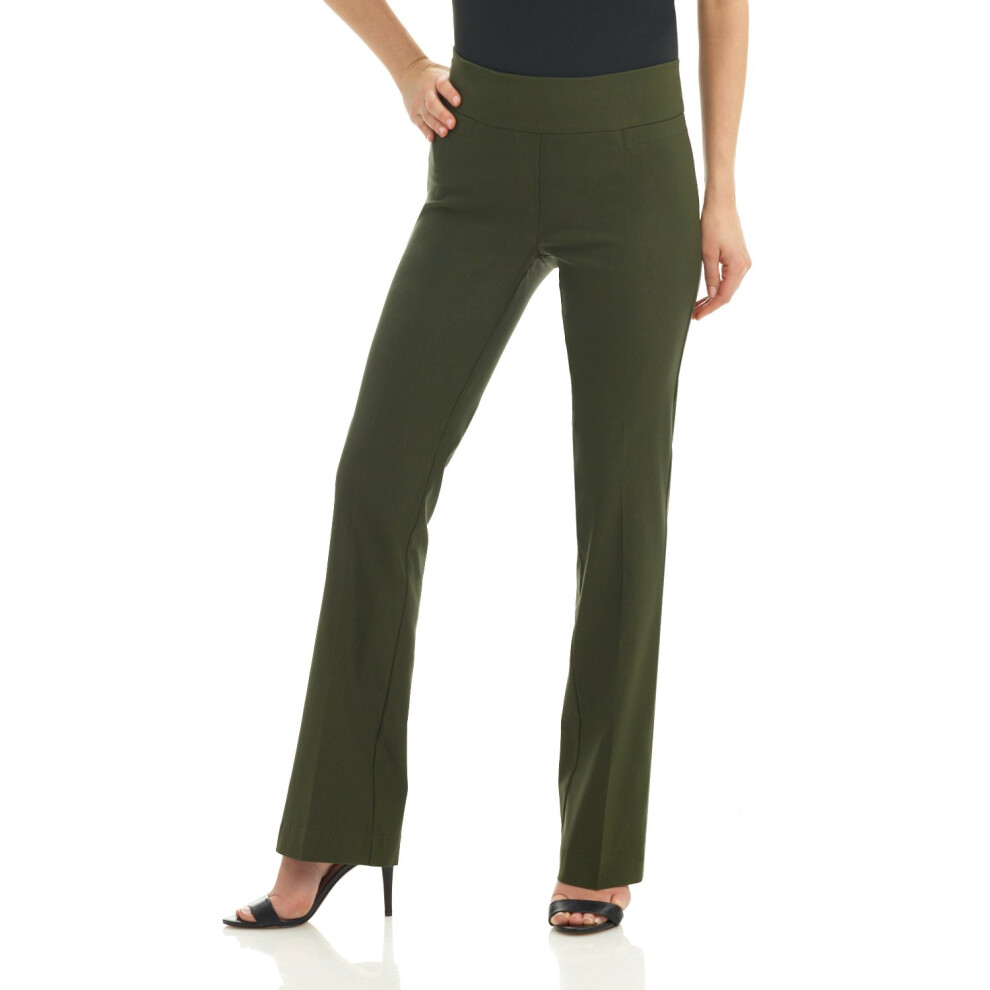 Rekucci Womens Ease into Comfort Bootcut Pants Olive 14