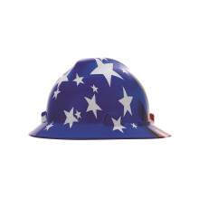 MSA 10071157 Freedom Series V-gard teljes-durva kemny kalap FAS-TRAC III racsnis szuszpenzis polietiln hj neljsebb korona-Straps Standard M