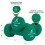 ProsourceFit Set van 2 Neopreen Halters met Antislip Grip Groen - 9LB 3