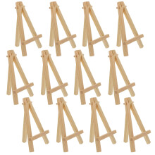 U.S. Art Supply 5" Mini Easel (12 Pack) - Naturlig Trä A-Ram Bordställ
