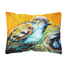 "Caroline's Treasures MW1158PW1216 Look at the Birdie Canvas Kudde, Stor, Flerfärgad"