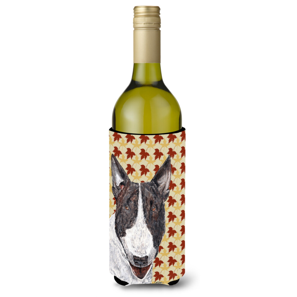 Isolateur De Bouteille De Vin En Forme De Feuilles D'automne Bull Terrier-image