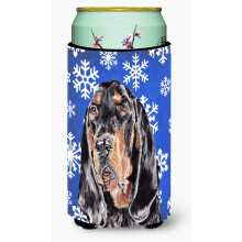 Coonhound Blue Snowflake Winter Tall Boy Izolator pentru bauturi Izolator pentru bauturi Hugger