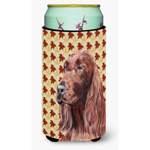 Setter irlandez Fall Leaves Tall Boy Beverage Insulator Beverage Insulator Hugger
