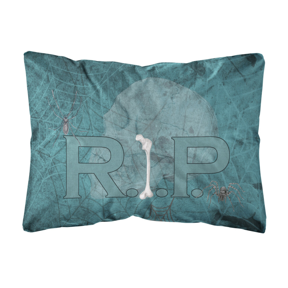 Caroline's Treasures Rip Rest In Peace With Spider Web Halloween Fabric Decorative Pillow Large Multicolor