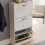 Vida Designs (White Marble) 3 Drawer Shoe Cabinet Pull Out Hallway Storage 6