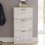 Vida Designs (White Marble) 3 Drawer Shoe Cabinet Pull Out Hallway Storage 7