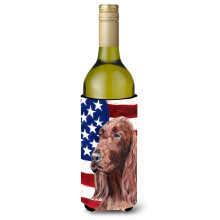 Setter irlandez SUA Steagul american Sticla de vin Izolator pentru bauturi Izolator pentru bauturi Hugger