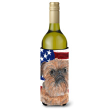 Brussels Griffon USA American Flag viinipullo juomaeriste Juomaeriste Hugger