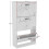 Vida Designs (White Marble) 3 Drawer Shoe Cabinet Pull Out Hallway Storage 8