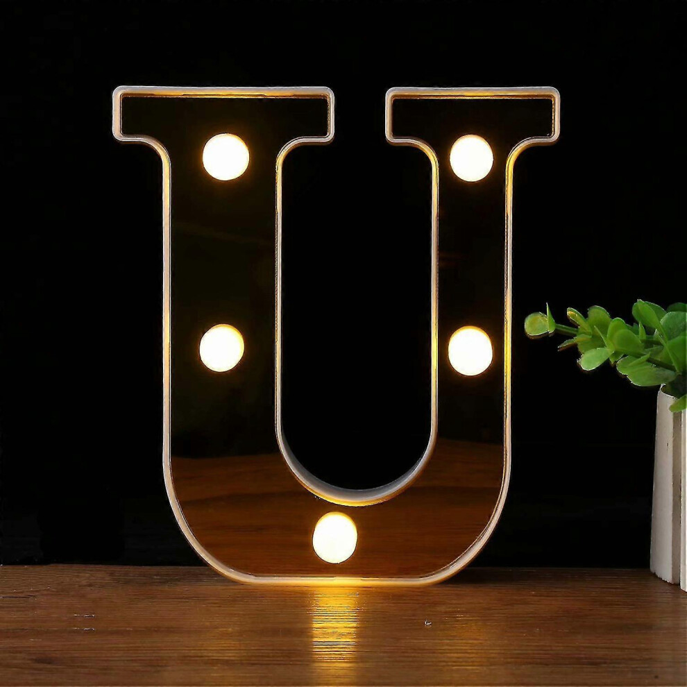 (Couleur U)Lampe Alphabet Décoration Led pour Salle de Fête Noël