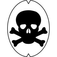 Racquet Art Creative Tennisschl   ger-Schablone     Totenkopf und gekreuzte Knochen