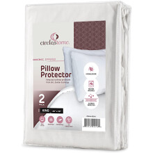 Housse de Coussin King Size 100% Coton - Zippée, Respirante & Silencieuse (2 Pack)