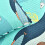 Lush Decor Sea Life Stripe 3 Τεμ. Κουβέρτα Σετ | Θάλασσα Ψάρι Κρεβατοκάμαρας, Full/Queen, Μπλε 3