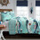 Lush Decor Sea Life Stripe 3 Τεμ. Κουβέρτα Σετ | Θάλασσα Ψάρι Κρεβατοκάμαρας, Full/Queen, Μπλε 2