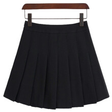 (XS,Black Skirt Pants)Girls Women High Waisted Plain Pleated Skirt Skater Tennis School Uniforms A-line Mini Skirt With