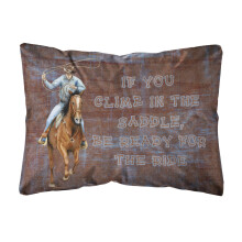 Caroline's Treasures Roper Horse If You Climb In The Saddle Fabric Decorative Pillow Large Multicolor