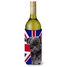Pug cu izolator pentru bauturi pentru sticla de vin cu steagul britanic Union Jack englezesc SC9823LITERK