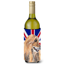 Cine afgan cu izolator pentru bauturi pentru sticla de vin cu steag englezesc Union Jack cu steag britanic SC9814LITERK