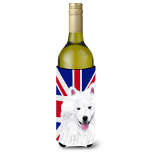 Eschimos american cu izolator pentru bauturi pentru sticla de vin cu steagul britanic Union Jack englezesc Hugger SC9836LITERK