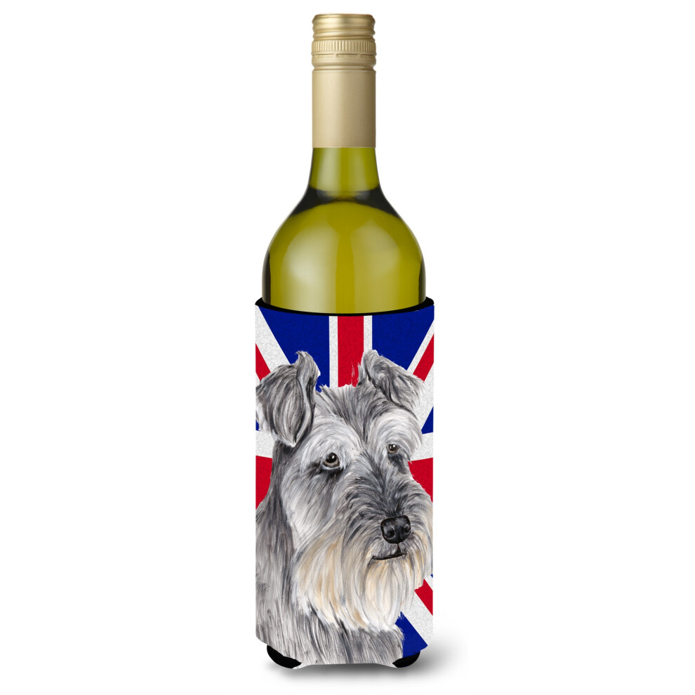 Caroline's Treasures SC9850LITERK Weinflaschen-Koozie Hugger Mit Englischem Union Jack Und Britischer Flagge, 750 Ml, Mehrfarbig-image