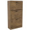 Vida Designs (Antique Brown) 3 Drawer Shoe Cabinet Pull Out Hallway Storage 9