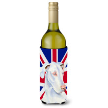Great Dane cu izolator pentru bauturi pentru sticla de vin cu steagul britanic Union Jack englezesc Hugger LH9465LITERK