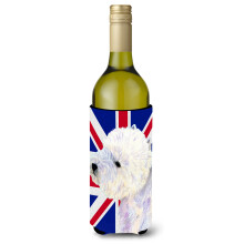 Westie cu izolator pentru bauturi pentru sticla de vin cu steag englezesc Union Jack, steag britanic Hugger LH9467LITERK