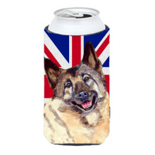 Elhound norvegian cu izolator de bauturi pentru bauturi nalte cu steagul britanic Union Jack englezesc Hugger LH9495TBC