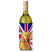 Vizsla cu izolator pentru bauturi pentru sticla de vin cu steag englezesc Union Jack cu steag britanic Hugger LH9477LITERK