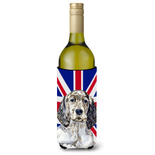 Setter englezesc cu izolator pentru bauturi pentru sticla de vin cu steagul britanic Union Jack Hugger LH9474LITERK