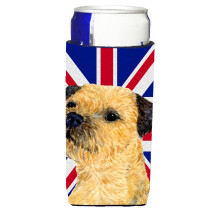 Borderterrieri Englanti Union Jack British Flag Ultra -juomaeristeillä ohuille tölkeille LH9475MUK