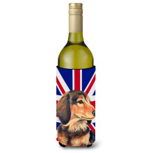 Teckel cu izolator pentru bauturi pentru sticla de vin, steagul britanic Union Jack englezesc LH9502LITERK
